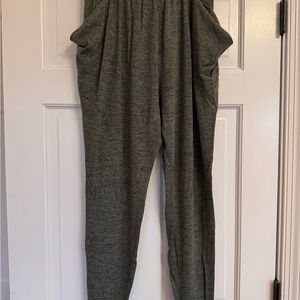 Free People Olive Slub Knit Joggers